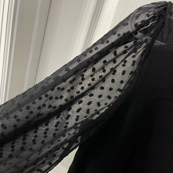 Andrianna Papell womens Black long sleeve top m - Picture 4 of 4